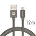 DATOVÝ KABEL SWISSTEN TEXTILE USB / LIGHTNING 1,2 M ŠEDÝ