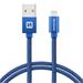 DATOVÝ KABEL SWISSTEN TEXTILE USB / LIGHTNING 1,2 M MODRÝ