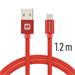 DATOVÝ KABEL SWISSTEN TEXTILE USB / USB-C 1,2 M ČERVENÝ