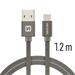 DATOVÝ KABEL SWISSTEN TEXTILE USB / USB-C 1,2 M ŠEDÝ