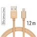 DATOVÝ KABEL SWISSTEN TEXTILE USB / LIGHTNING MFi 1,2 M ZLATÝ