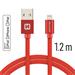 DATOVÝ KABEL SWISSTEN TEXTILE USB / LIGHTNING MFi 1,2 M ČERVENÝ