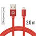 DATOVÝ KABEL SWISSTEN TEXTILE USB / LIGHTNING MFi 2,0 M ČERVENÝ