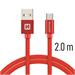 DATOVÝ KABEL SWISSTEN TEXTILE USB / MICRO USB 2,0 M ČERVENÝ