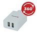 SWISSTEN SÍŤOVÝ ADAPTÉR SMART IC 2x USB 2,1A POWER + DATOVÝ KABEL USB / TYPE C 1,2 M BÍLÝ