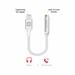 AUDIO ADAPTÉR SWISSTEN TEXTILE LIGHTNING /JACK(samice) 0,15 M STŘÍBRNÝ