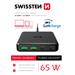 SWISSTEN MINI DESKTOP ADAPTÉR GaN 2x USB-C + 2xUSB 65W POWER DELIVERY ČERNÝ