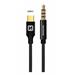 AUDIO ADAPTÉR SWISSTEN TEXTILE USB-C (samec)/3,5 mm JACK (samec) 1,5M ČERNÝ
