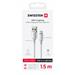 DATOVÝ KABEL SWISSTEN TEXTILE II USB / LIGHTNING 1,5 M BÍLÝ