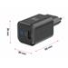 SWISSTEN SÍŤOVÝ ADAPTÉR GaN 2x USB-C 65W PD + 1x USB-A 18W QC ČERNÝ