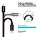 DATOVÝ KABEL SWISSTEN TEXTILE USB / LIGHTNING MFi 2,0 M STŘÍBRNÝ