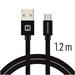 DATOVÝ KABEL SWISSTEN TEXTILE USB / MICRO USB 1,2 M ČERNÝ