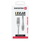 DATOVÝ KABEL SWISSTEN KEVLAR USB / USB-C 1,5 M BÍLÝ