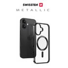 POUZDRO SWISSTEN CLEAR JELLY MagStick METALLIC PRO APPLE IPHONE 16 ČERNÉ