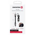 SWISSTEN MAGNETICKÝ KEYCHAIN KABEL USB-C / USB-C 9,7 CM