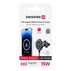 SWISSTEN MAGNETICKÝ DRŽÁK DO VENTILACE AUTA AIRHOLD S BEZDRÁTOVÝM NABÍJENÍM 15W / 7,5W (kompatibilní s MagSafe)