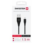 DATOVÝ KABEL SWISSTEN USB / USB-C ČERNÝ 1,5M (7mm)