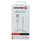 DATOVÝ KABEL SWISSTEN TPE USB / LIGHTNING MFi 1,2 M BÍLÝ