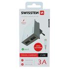 SWISSTEN SÍŤOVÝ ADAPTÉR SMART IC 2x USB 3A POWER + DATOVÝ KABEL USB / LIGHTNING 1,2 M BÍLÝ