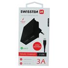 SWISSTEN SÍŤOVÝ ADAPTÉR SMART IC 2x USB 3A POWER + DATOVÝ KABEL USB / LIGHTNING 1,2 M ČERNÝ