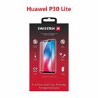 SKLO SWISSTEN FULL GLUE, COLOR FRAME, CASE FRIENDLY PRO HUAWEI P30 LITE ČERNÉ