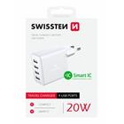 SWISSTEN SÍŤOVÝ ADAPTÉR 4x USB 4A 20W BÍLÝ