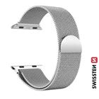 SWISSTEN ŘEMÍNEK PRO APPLE WATCH MILÁNSKÝ TAH 42 / 44 / 45 / 49 mm STŘÍBRNÝ