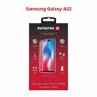 SKLO SWISSTEN FULL GLUE, COLOR FRAME, CASE FRIENDLY PRO SAMSUNG A225 GALAXY A22 ČERNÉ