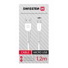 DATOVÝ KABEL SWISSTEN USB/MICRO USB BÍLÝ 1,2M (SAMOPRODAVAČ)