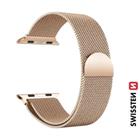 SWISSTEN ŘEMÍNEK PRO APPLE WATCH MILÁNSKÝ TAH 38 / 40 / 41 mm ZLATÝ