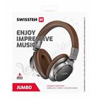 BLUETOOTH STEREO SLUCHÁTKA SWISSTEN JUMBO STŘÍBRNÁ/HNĚDÁ