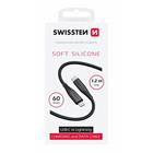 DATOVÝ KABEL SWISSTEN SOFT SILICONE USB-C / LIGHTNING 1,2 M 30W ČERNÝ