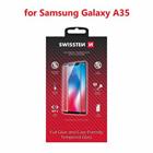 SKLO SWISSTEN FULL GLUE, COLOR FRAME, CASE FRIENDLY PRO SAMSUNG GALAXY A35 ČERNÉ