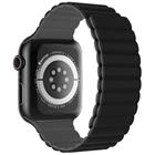 SWISSTEN ŘEMÍNEK PRO APPLE WATCH SILIKONOVÝ - MAGNETIC 38 / 40 / 41 mm ČERNO/ŠEDÝ