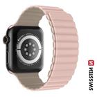 SWISSTEN ŘEMÍNEK PRO APPLE WATCH SILIKONOVÝ - MAGNETIC 38 / 40 / 41 mm RŮŽOVO/CAPPUCCINO