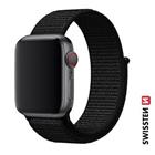 SWISSTEN ŘEMÍNEK PRO APPLE WATCH NYLONOVÝ 38 / 40 / 41 mm ČERNÝ