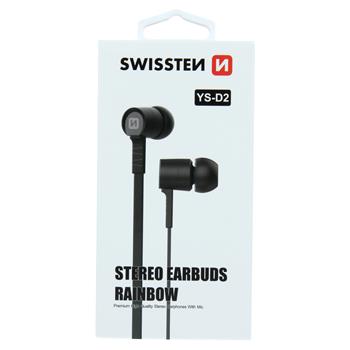 SLUCHÁTKA SWISSTEN EARBUDS RAINBOW YS-D2 ČERNÁ