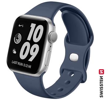 SWISSTEN ŘEMÍNEK PRO APPLE WATCH SILIKONOVÝ 38 / 40 / 41 mm MODRÝ