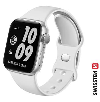 SWISSTEN ŘEMÍNEK PRO APPLE WATCH SILIKONOVÝ 38 / 40 / 41 mm BÍLÝ