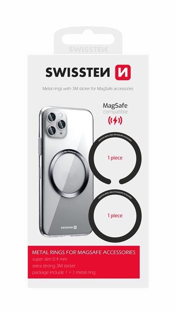 SWISSTEN SET KOVOVÝCH PODLOŽEK (pro MagSafe pouzdra)