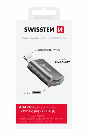 SWISSTEN ADAPTER LIGHTNING(M)/USB-C(F)