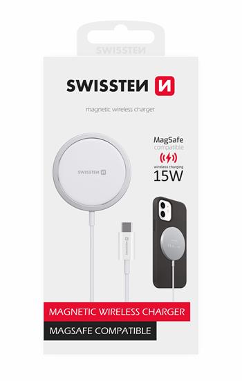 SWISSTEN BEZDRÁTOVÁ NABÍJEČKA MagPuck (kompatibilní s MagSafe)