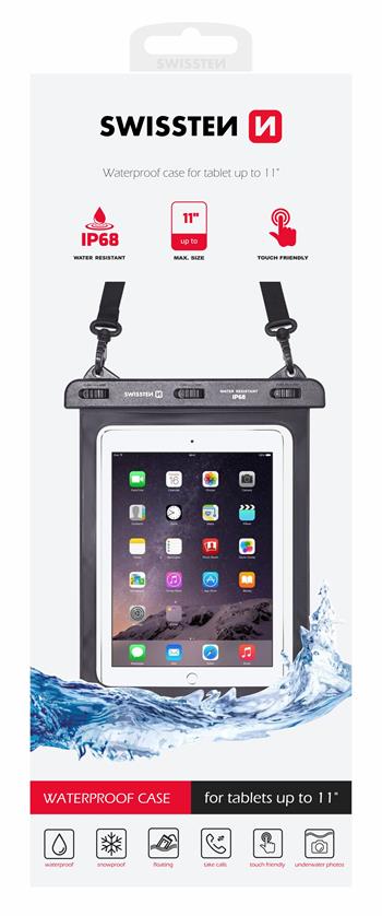 SWISSTEN VODOTĚSNÉ POUZDRO PRO TABLET 11" ČERNÉ