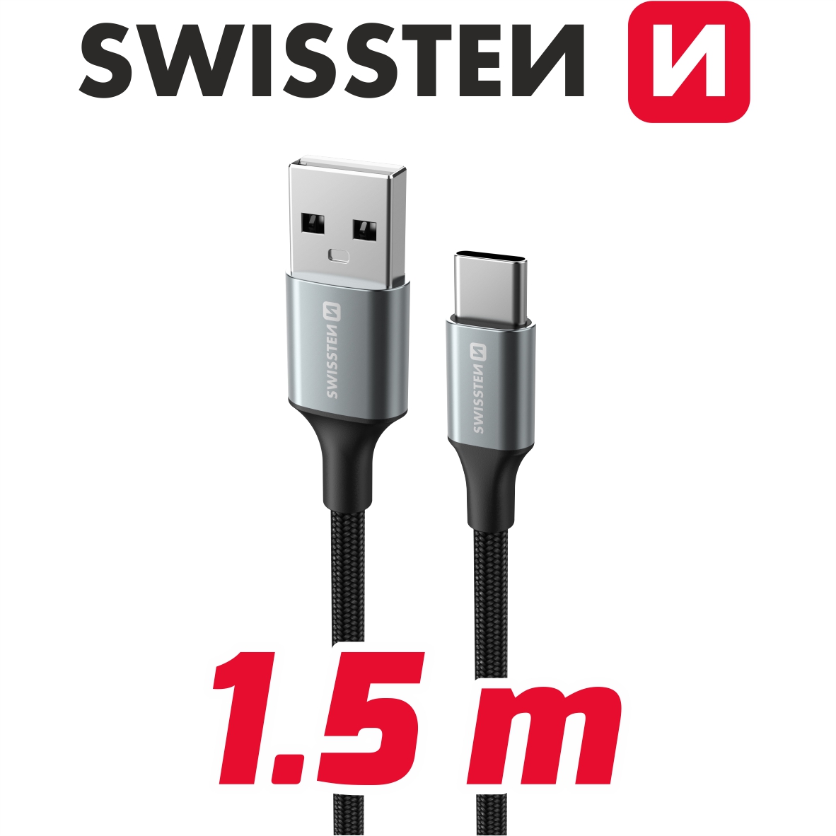 USB/USB-C textilní II 1,5 m