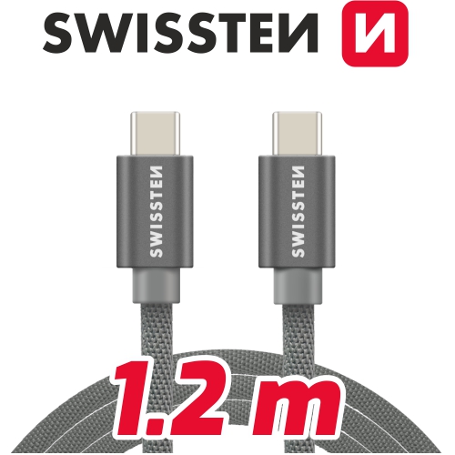 USB-C/USB-C textilní 1,2 m